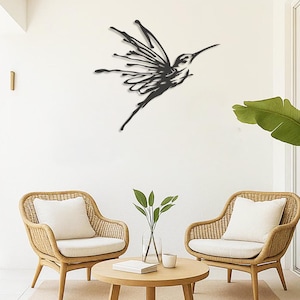 Handcrafted Bird Metal Wall Art: Rustic Modern Home Decor