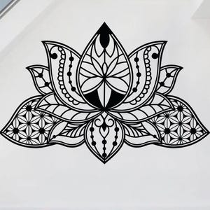 Mandala Lotus Large Metal Wall Art - Lotus Flower Metal Wall Decor, Yoga Art, Bedroom Wall Hanging, Above Bed Decor, Housewarming Gift
