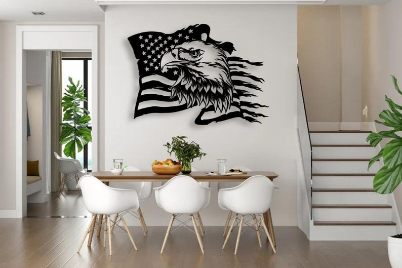 American Eagle Metal Wall Art: Patriotic US Flag Decor - Etsy
