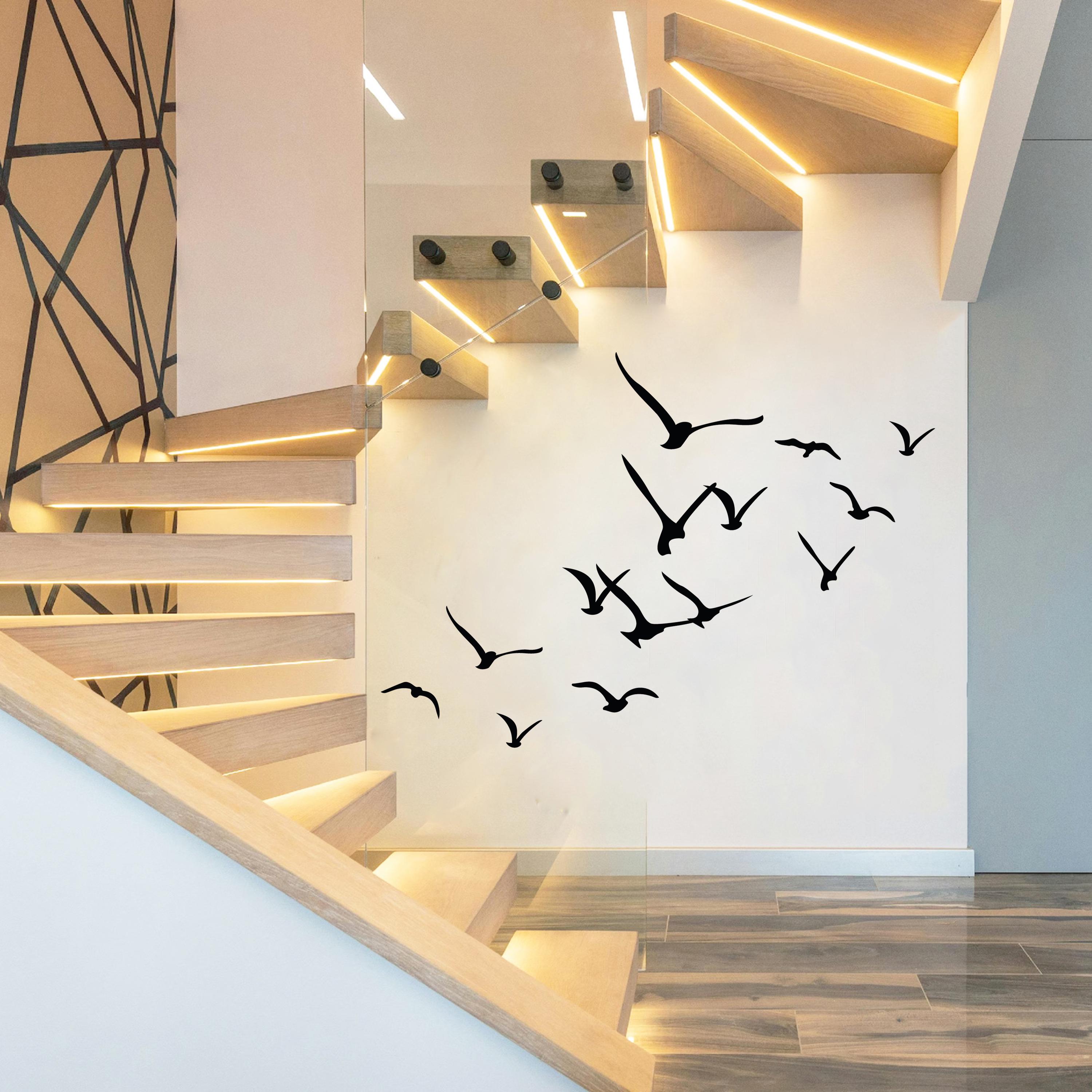 Lot De 3 Oiseaux En Fer De Style Rustique, Décoration Murale En Métal, Décoration Murale En Fer Pour La Maison, Le Jardin