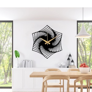 Minimalist Wall Clock, Mid Century Modern Wall Clock, Oversized Wall Clock, Large Wall Clock, Metal Wall Clock, Housewarming Gift
