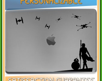 Star Wars REY and BB-8 Macbook Decal | Rey and BB-8 Droid | Laptop Decals & Wraps | Optimized for Macs, fits All Laptops