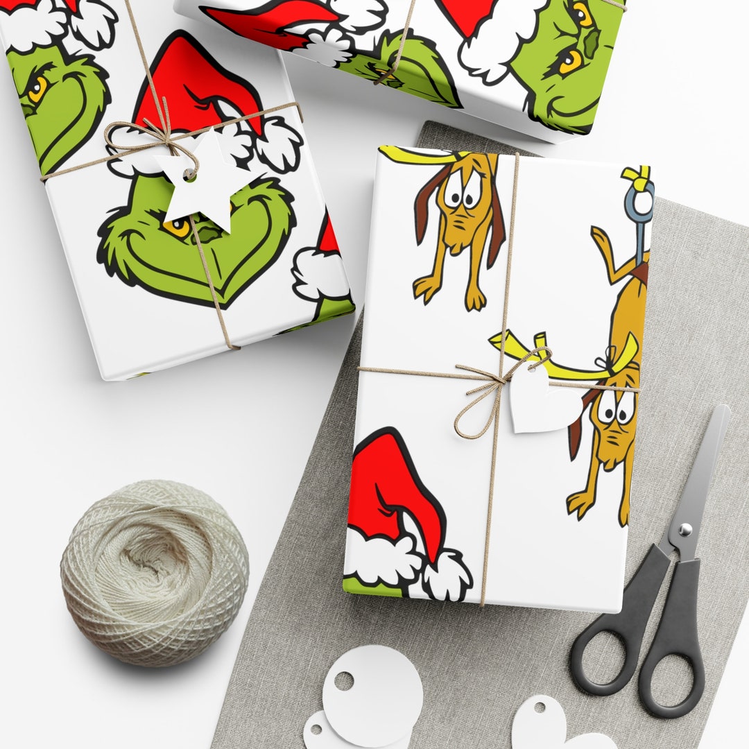 Grinch Gift Wrap Papers Etsy