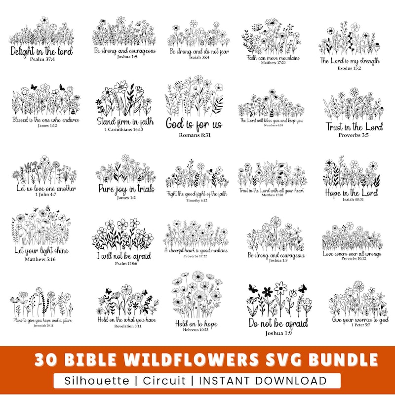 Bible Verse Flowers Png - Etsy