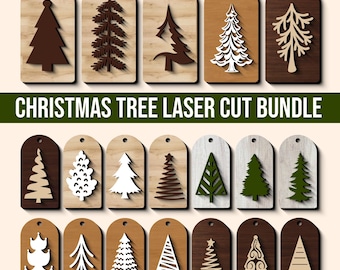 Christmas Tree Hanging Ornament laser svg, Farmhouse Christmas Tree, Christmas svg , Chtistmas laser cut Ornament File SVG, Xmax Glowforge