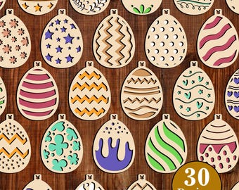 Easter Laser Cut Svg Bundle, Ornaments Svg,Easter Laser Cut svg files, ,Easter 2 Layers Ornament,Easter Hanger svg,Easter svg, CNC Laset cut