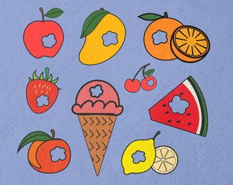 Funny Fruit SVG Bundle, Tropical Fruit Svg, Summer Fruit Svg, Apple Watermelon, Cherry Pineapple Lemon Grape Svg Files for Cricut Silhouette