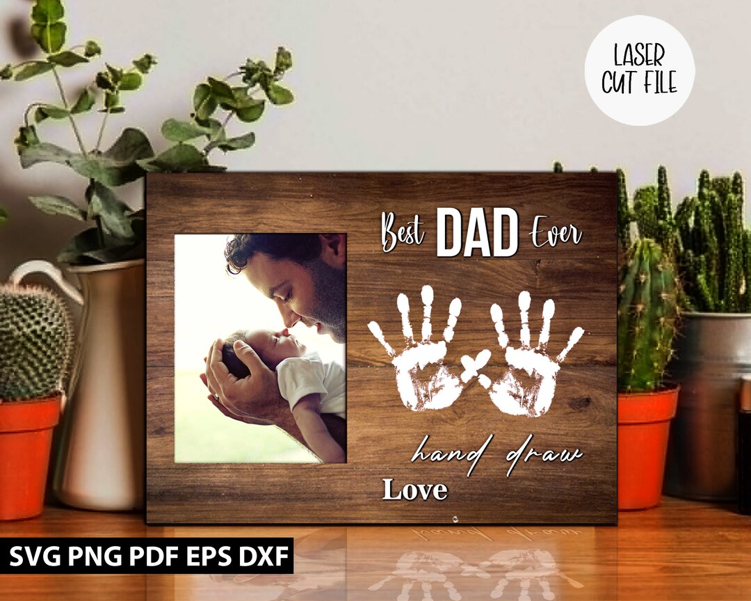 Best Dad Ever Hand Draw Frame Svg, Fathers Day, Best Dad Ever Frame