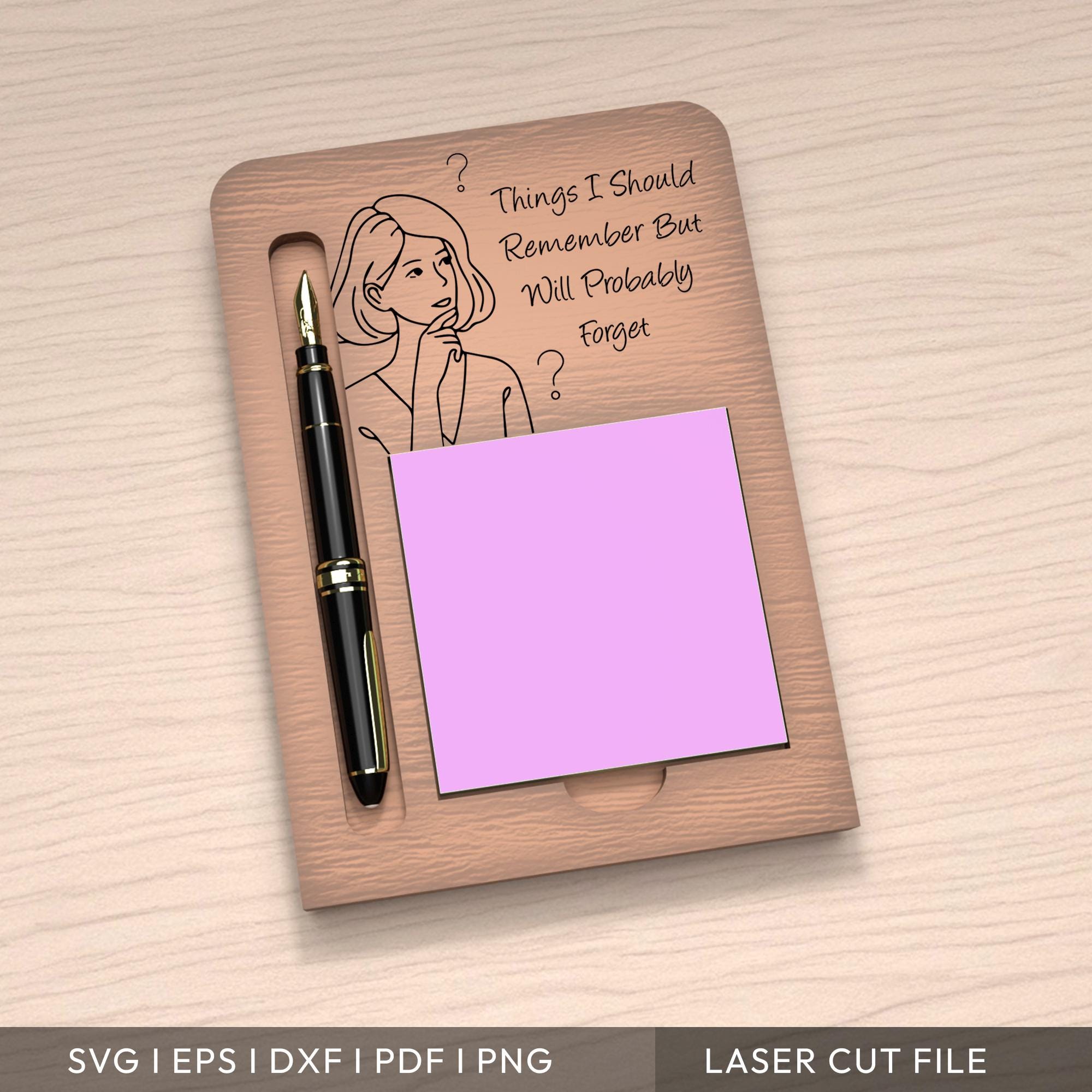 Things I Should Remember but Will Probably Forget Note Pad Holder SVG ...