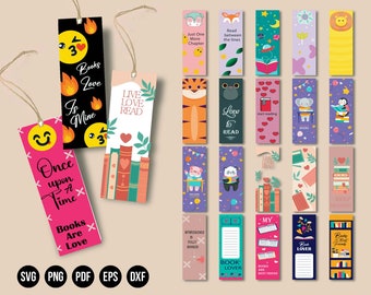 Bookmark SVG Bundle, 22 Funny Bookmark svg, Printable Bookmark, Bookmark Png, Cute Bookmark Svg, Reading Svg, Png, Instant Download