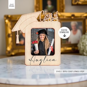 Class of 2025 Graduation Photo Frame, Graduation Frame Laser Cut File, Graduation Photo Frame, Grad Wooden Picture Frame, Graduation Gift