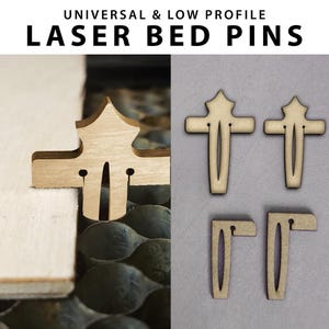 Honeycomb Bed Pin + Size Test Tool, Crumb Tray Pins, Laser Cut Pins, Svg Tray Pegs, Glowforge, Thunder, Laser Hold Down Pins OMtech, xTool