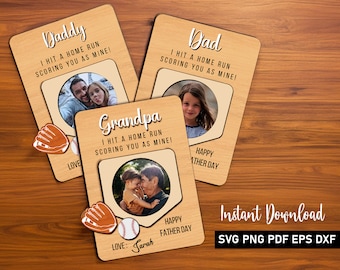 Dad Magnet Photo Frame SVG, Best Dad Ever Father’s Day Gift Frame, Father's Day Gift, Gift For Grandpa,Photo Frame Svg , Gift for him