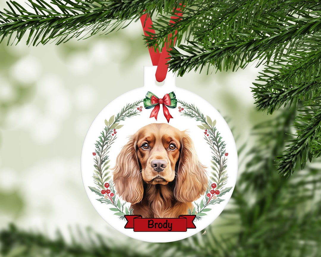 Cocker Spaniel, Dog Ornament, Personalized With Your Dogs Name, Dog