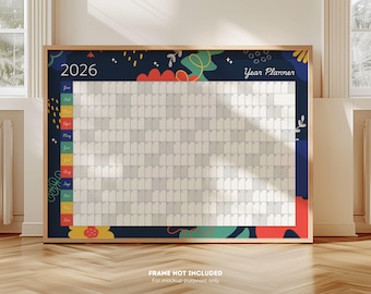 2026 Maximalist Wall Calendar | Bold Colorful Yearly Planner