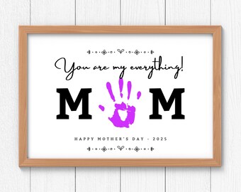 Mother's Day Handprint Art: DIY Gift for Mom (Digital Download)