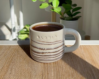 Personalised marbled mug - write whatever you want!