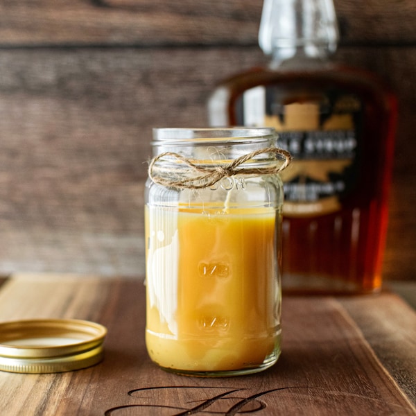 Mason Jar Candle - Butterscotch Bourbon