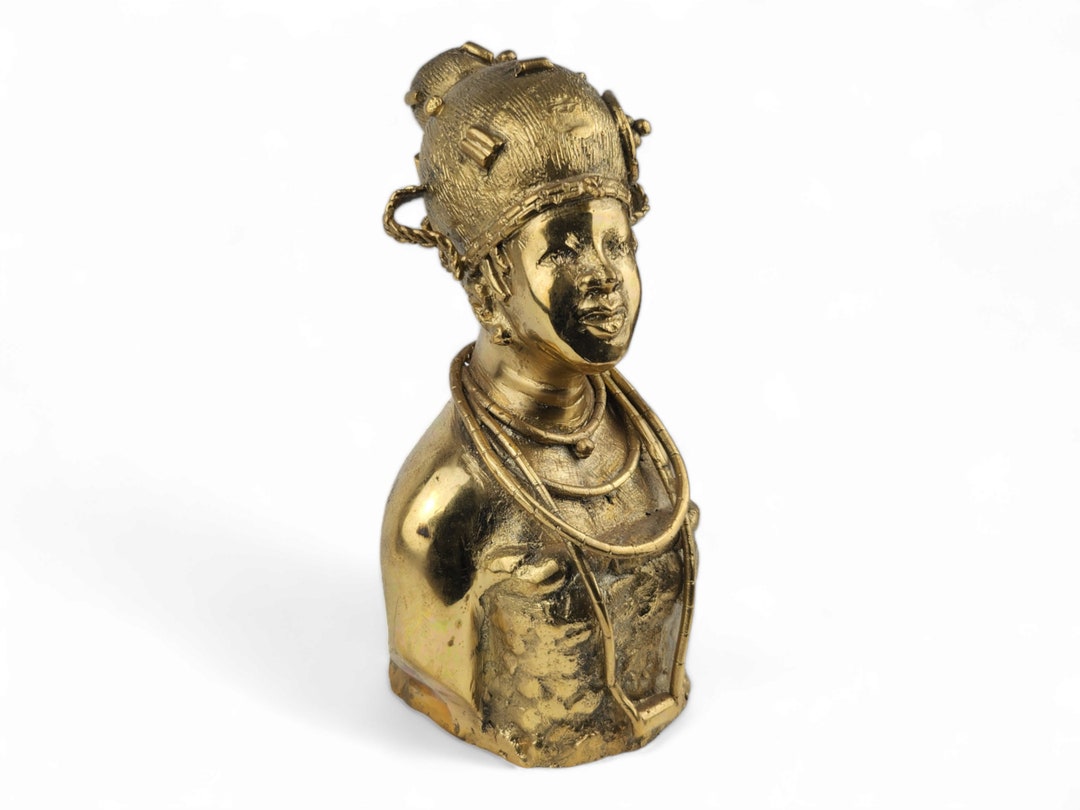 RARE Benin Bronze Bust of Queen Idia 1st Iyoba of Benin Etsy UK