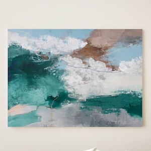Print Green abstract | Green blue abstract poster | Green gray Wall Art | Green Abstract Printable art | Green blue gray art | Greenland 2