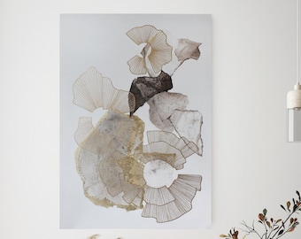 Abstract print gray gold | Abstract gold gray Wall art | Gold gray abstract print | Abstract Gray Wall art | Minimal wall art | Voile 3