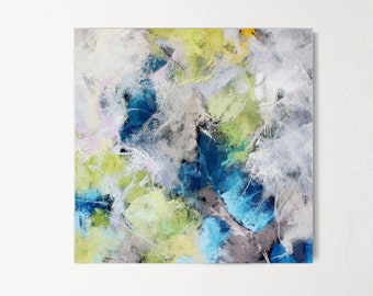 Abstract Print Blue Green Gray Print | Blue Green Abstract Wall Art | Green Blue Gray Wall art | Green Blue Print | Navy Green Art World map