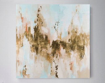 Gold Print | Gbstract Gold print | Gold abstract | Gold Light Blue Print | Gold Wall art | Gold Blue wall art | White Gold Beige decor Light