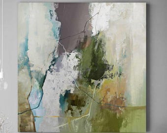 Print sage green wall art | Sage green art abstract | Gray and green printable art | Sage green poster | Original sage green art |Olive Hill