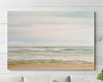 Print Ocean | Wall art ocean | Sea printed painting | Seascape poster | Original seascape art | Bedroom print warm colors | Seashore 2