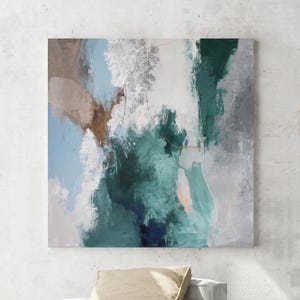 Print Green abstract | Green blue abstract printable art | Green gray Wall Art | Green Abstract Poster | Green blue gray wall art | Coast 2