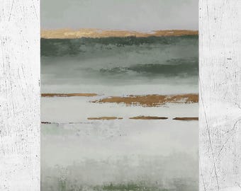 Print sage green | Sage green wall art abstract |Green wall art | Sage green poster| Large abstract nature printable art | Olive Placidity 2