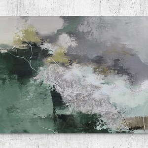 Print Green abstract | Green blue abstract poster | Green gray Wall Art | Green Abstract Printable art | Green blue gray art | Greenland 5