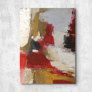 Print Red and Gold | Reddish and gold printable art | Burgundy gold art | Red gold wall art | Red abstract  art | Huge burgundy art |Tango 2