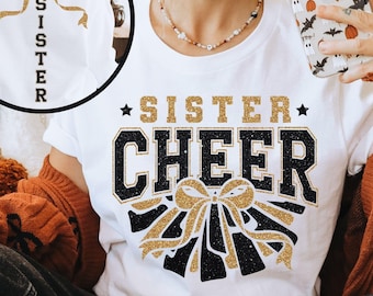 Cheer Sister SVG PNG, Cheer Sister Shirt Svg Cheer Sister Era svg Game Day Svg Cheer Mom Svg Cut file for Cricut Sublimation