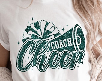 Cheer Coach SVG: Cheerleading Shirt Design, PNG Files (Digital Download)