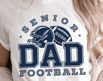 Senior Football Dad 2026 svg, Png Dxf Eps, Fußball-Vater, Varsity Abschluss-Schnitt-Datei, Klasse von 2026, Silhouette Cameo, Cricut, Abschluss