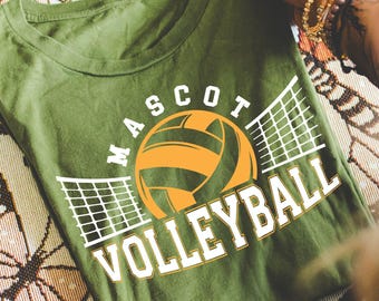 Volleyball SVG PNG, Volleyball Template svg, Volleyball Team svg, Volleyball Mascot, Volleyball Shirt svg, Personalized svg, Team Logo svg