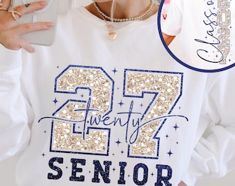 Senior Class of 2027 SVG png glitter png Senior 2027 PNG Senior Class of 2027 Svg Graduation 2027 Svg, Graduation Svg Cut file for Cricut