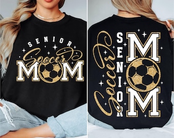 Senior voetbal moeder 2026 shirt, glitter senior voetbal moeder shirt, voetbal moeder Tee, voetbal moeder shirt, voetbal moeder cadeau, aangepast voetbalshirt