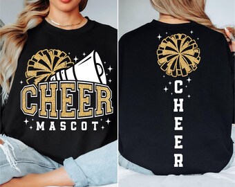 Cheer Svg Png, Cheerleading Svg, Cheerleader front back Svg, Cheer Mom Svg, Pom poms Svg, Megaphone Svg, Archivos Svg para Cricut