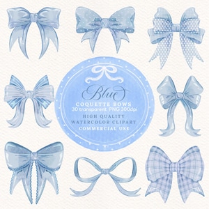 Blaue Schleife Clipart, blaue Aquarell Schleife Grafiken, weiche Pastell blaue Schleife Grafiken, Aquarell Schleife Clip Art, Pastell blaue Bögen PNG