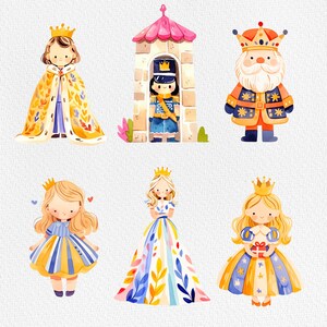 Watercolor Princess Clipart: Nursery Decor PNG (digital Download) - Etsy