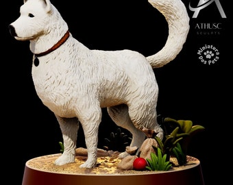 Miniatura de perro de Scratch Baldur's Gate 3: Figura de resina pintada a mano para DnD