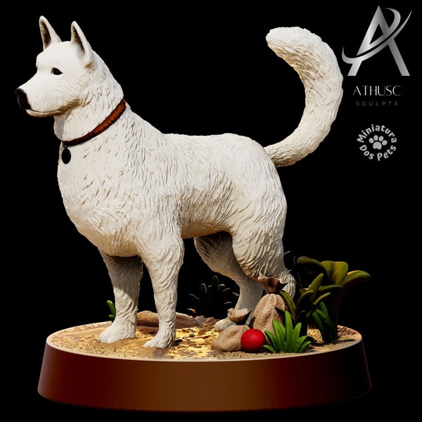 Scratch Baldur's Gate 3 Dog Companion Premium 3D Printed Resin Fantasy Tabletop DnD Miniature Hand Painted Animal Figurine 28mm 32mm 50mm