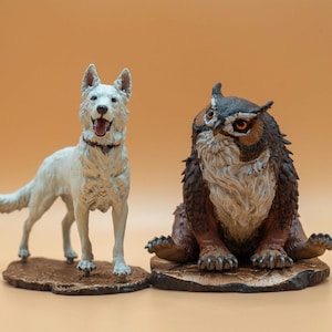 Kratz- und Eulenjunges Miniatur: Baldur's Gate 3 Resin Figur