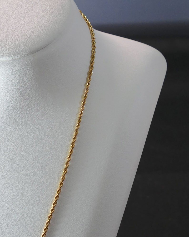 Golden Rope Chain, Rope Style Gold Plated Stainless Steel Chain