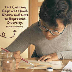 Cute Animals Simple Coloring Page for Teens and Adults - Printable or Digital Colouring Sheet with Cozy and Aesthetic Vibes image 8
