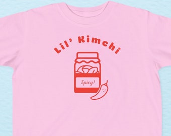 Toddler Kimchi Shirt for Asian Foodies, Cute Korean Boy Girl Gift