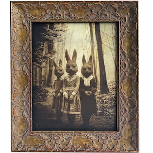 Custom Distressed Green Wood Picture Frame: Ornate Vintage Wall Art