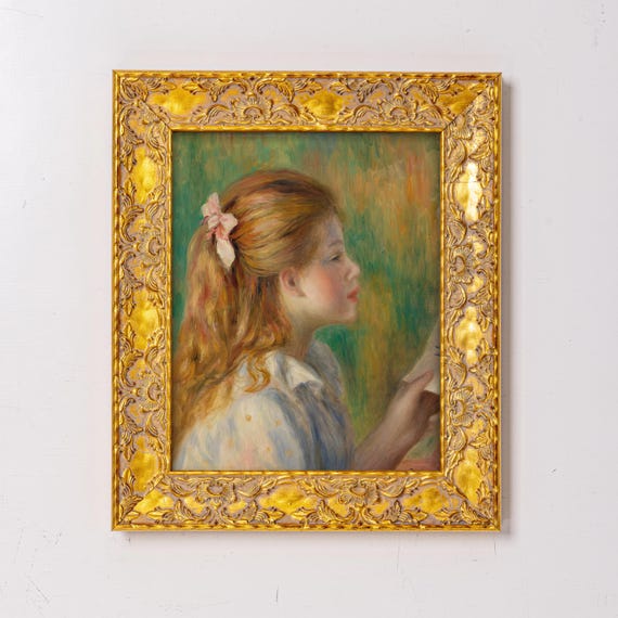 Vintage Gold Wood Picture Frame: Custom Wall Art Frame with Plexiglass